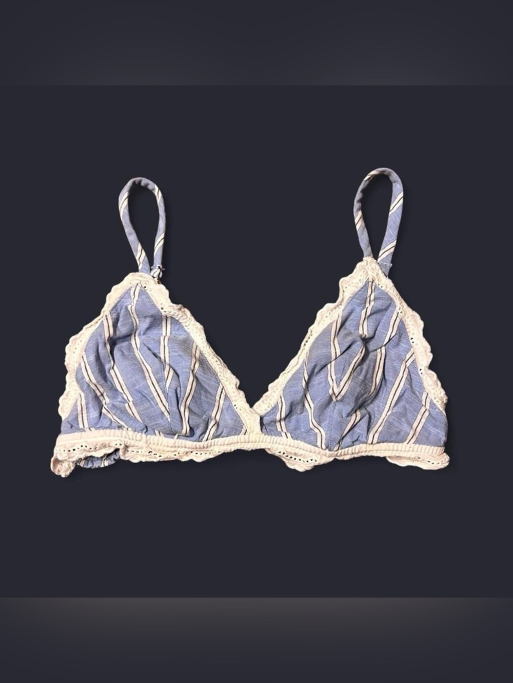 Coquette Blue Stripe Lace Bralette by Auden!